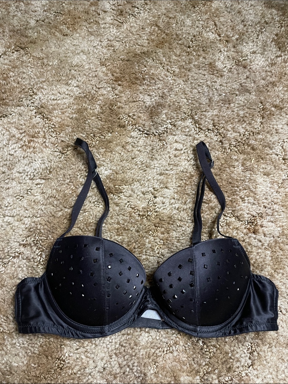 Aerie Black Rhinestone Bra Size 32B
